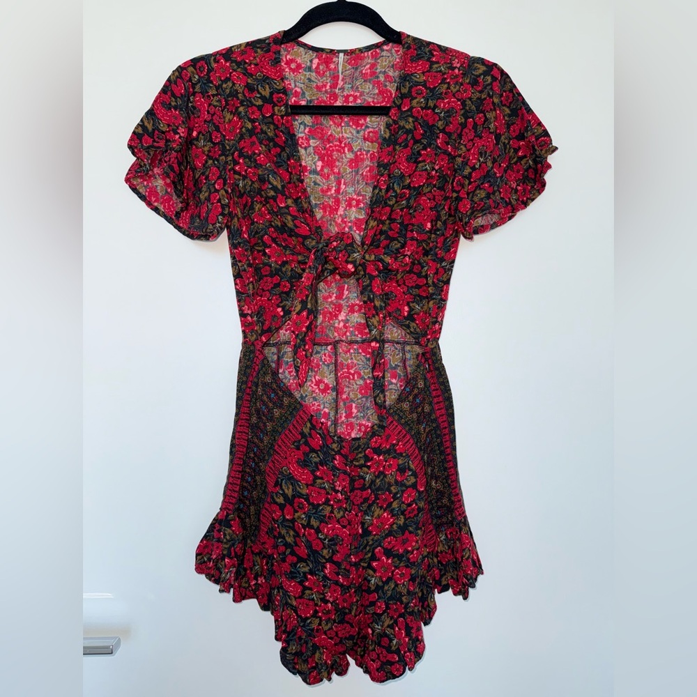 Free People Tie Front Romper